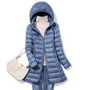 Jaqueta Longa Forrada Pluma de Ganso.