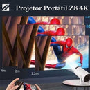 Projetor Z8 4K Cinema 150" Polegadas Sempre Acessível - 57% OFF - FRETE GRÁTIS - BLACK FRIDAY