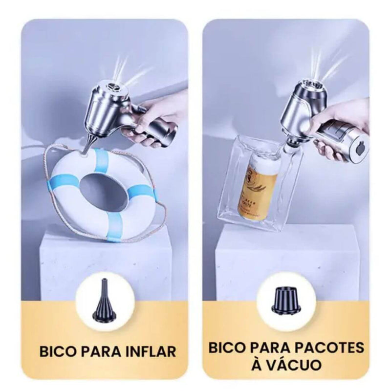 Kit Aspirador de Pó Portátil Jet Vac 500 Turbo -  5 em 1 Sempre Acessível - 57% OFF E FRETE GRÁTIS
