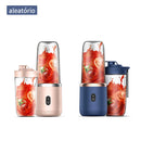 Espremedor elétrico sem fio com 6 lâminas, copo de suco de frutas, mini suco elétrico automático 400 ml