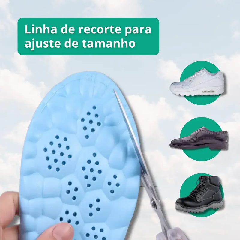 Palmilha Ortopédica 4D FasciaFlex® - Anti Impacto [Desconto nos Kits]