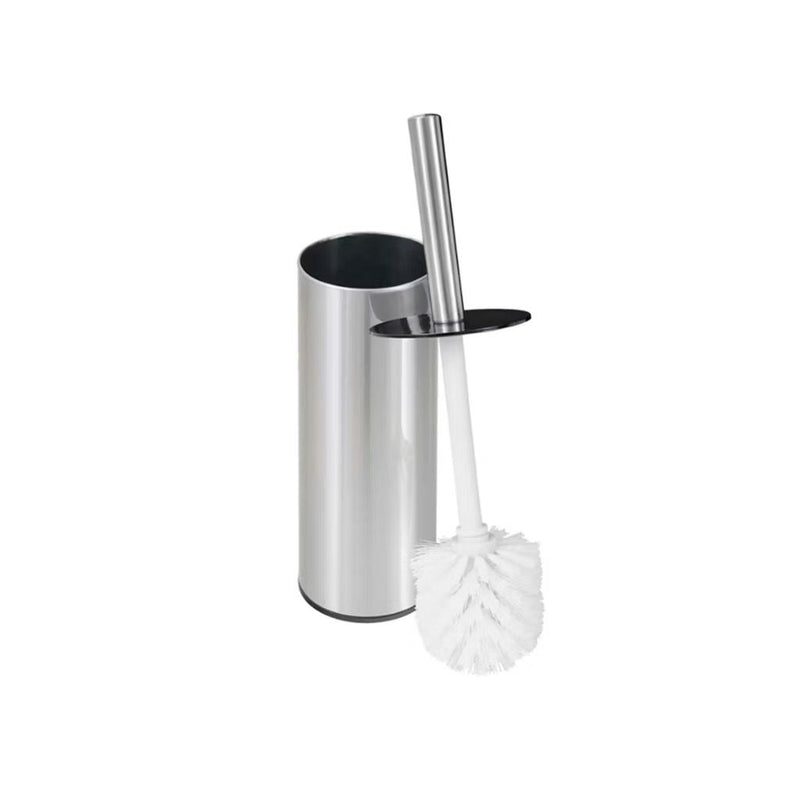 Kit Lixeira 3 litros Inox + Escova Sanitária Inox para Banheiro