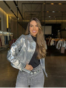 JAQUETA METALIZADA DUDA GRAFITE