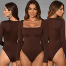 Kit 3 Body Feminino Decote Quadrado Manga Longa Suplex Forrado Segunda Pele Blusa Frio Premium