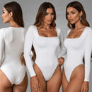 Kit 3 Body Feminino Decote Quadrado Manga Longa Suplex Forrado Segunda Pele Blusa Frio Premium