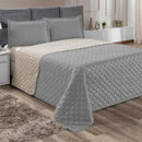Kit Colcha Cobre Leito Casal Queen 2,40x2,60 Dupla Face