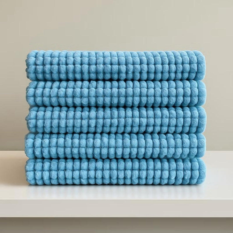 Kit de Tapete Bolinha 04 Unidades Antiderrapante Microfibra Toque Suave Super Macio