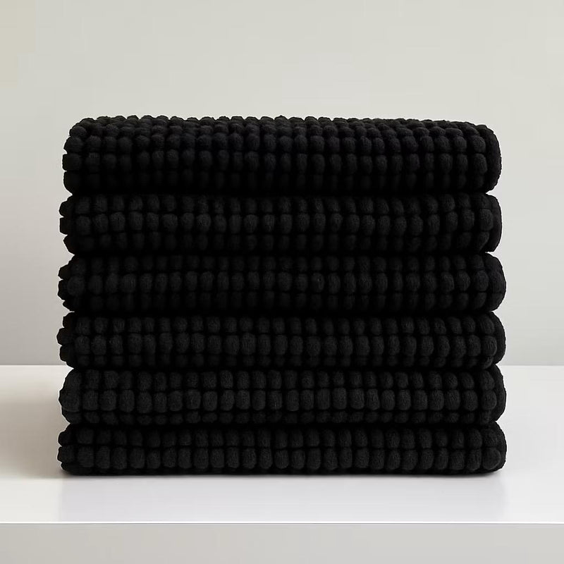 Kit de Tapete Bolinha 04 Unidades Antiderrapante Microfibra Toque Suave Super Macio