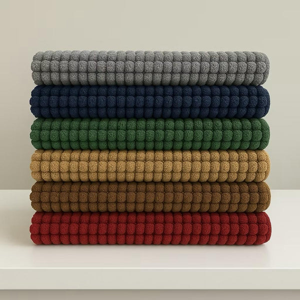 Kit de Tapete Bolinha 04 Unidades Antiderrapante Microfibra Toque Suave Super Macio