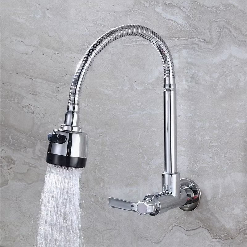 Inox Prata Torneira Com Chuveiro Com Rotação De 360° Cozinha - Sempre Acessível