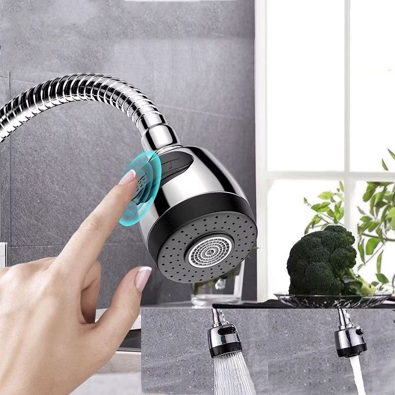 Inox Prata Torneira Com Chuveiro Com Rotação De 360° Cozinha - Sempre Acessível