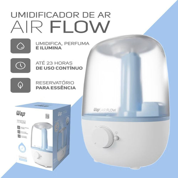 Umidificador de Ar Pequeno 2,3L 3x1 com Luminária e Aromatizador de Ambientes