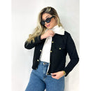 Jaqueta Casaco Suede Todo Forrado Pelúcia