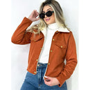 Jaqueta Casaco Suede Todo Forrado Pelúcia