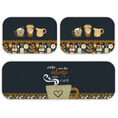 Kit 3 Peças Tapete Cozinha Estampado Antiderrapante Lavável Moderno Secagem Rápida Acabamento Premium