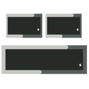 Kit 3 Peças Tapete Cozinha Estampado Antiderrapante Lavável Moderno Secagem Rápida Acabamento Premium