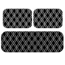 Kit 3 Peças Tapete Cozinha Estampado Antiderrapante Lavável Moderno Secagem Rápida Acabamento Premium