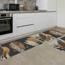 Kit 3 Peças Tapete Cozinha Estampado Antiderrapante Lavável Moderno Secagem Rápida Acabamento Premium