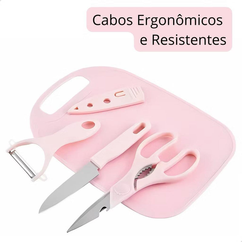 Kit Descascador Fatiador Inox Legumes Frutas Dupla Lâmina + FRETE GRÁTIS