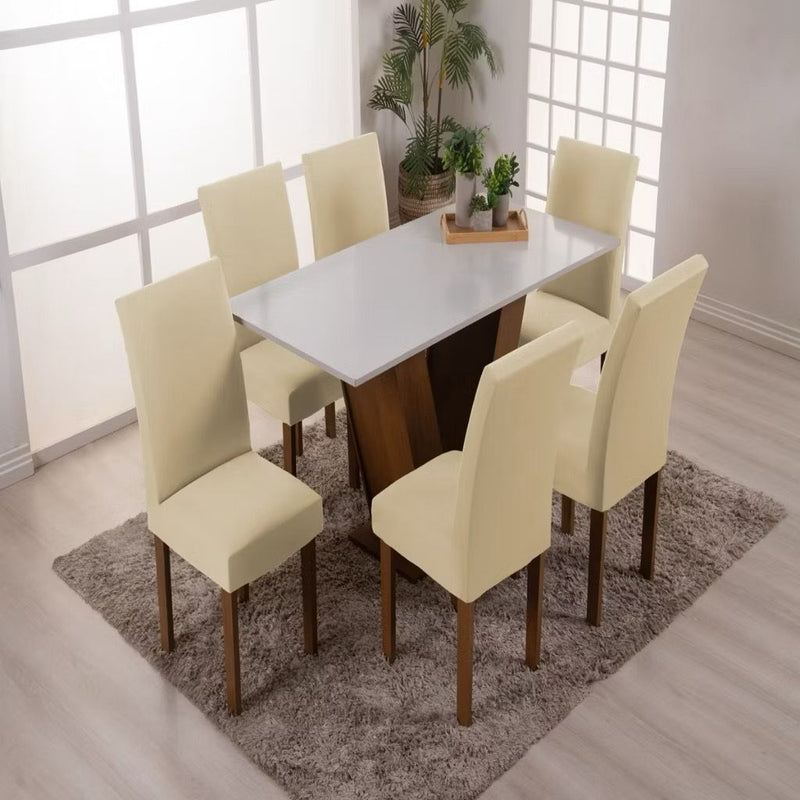 Capa De Cadeira Kit 4 e 6 Lugares Com Elástico - FRETE GRÁTIS!