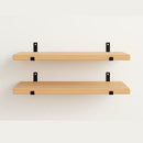 Kit com 2 prateleiras de madeira industrial com suporte invertido mão francesa - FRETE GRÁTIS!