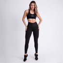 Kit Conjunto Top e Calça Leg Suplex Alta Compressão Academia Cintura Alta - FRETE GRÁTIS!