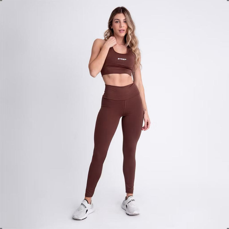 Kit Conjunto Top e Calça Leg Suplex Alta Compressão Academia Cintura Alta - FRETE GRÁTIS!