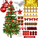 Árvore De Natal 150cm 86 Enfeites Decorada Completa 220 Galhos Pisca Pisca