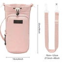 Suporte para Copo ou Garrafa Bolsa Porta Garrafas Alça Ajustável e Bolso para Ombro Portátil