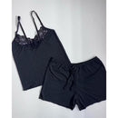 Baby Doll Canelado com Renda Conforto Estilo Noites Suaves Pijama