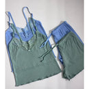 Baby Doll Canelado com Renda Conforto Estilo Noites Suaves Pijama