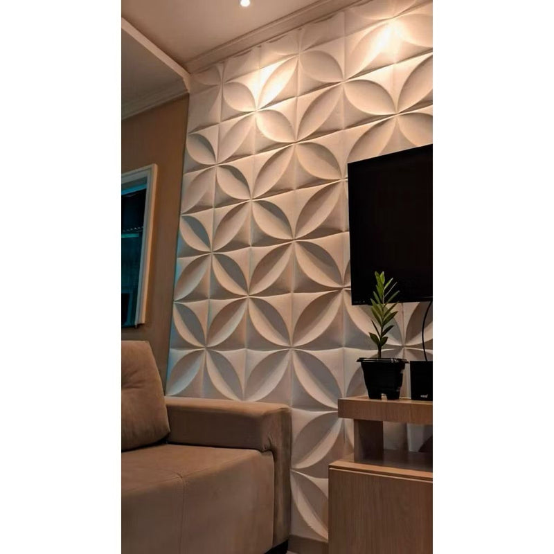Kit de Placas PVC Revestimento 3D Decoração Para Parede