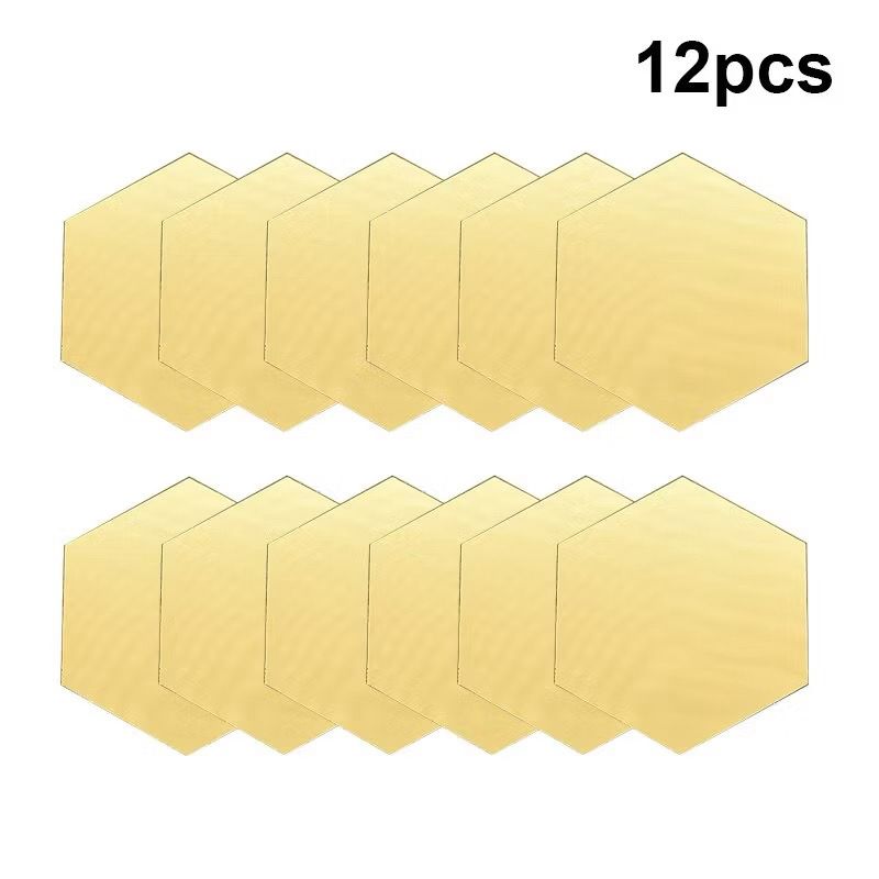 12pcs/1set Adesivos De Parede De Espelho 3D Adesivo De Vinil