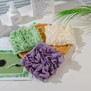 2-em-1 toalha de banho esponja dupla face