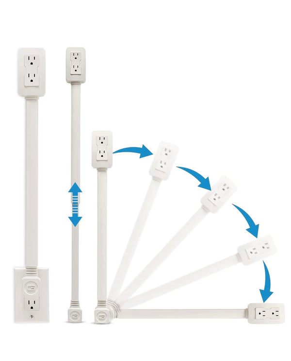 Extensor de tomada elétrica. Acesso a tomadas difíceis de alcançar!