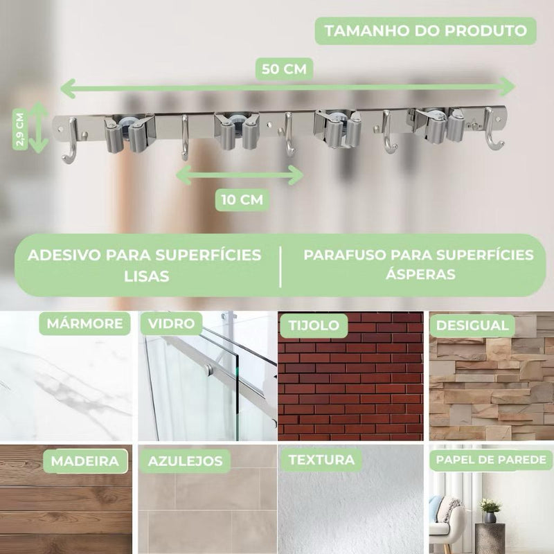 Suporte Vassoura Organizador