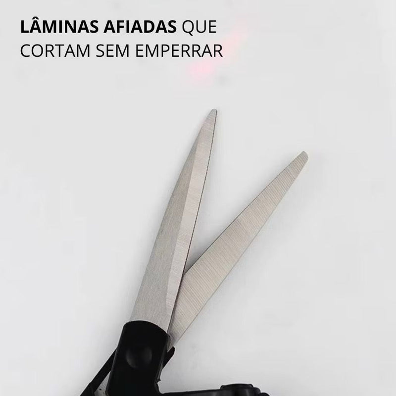 Tesoura com Mira Guia a Laser Para Cortes Precisos - FRETE GRÁTIS!