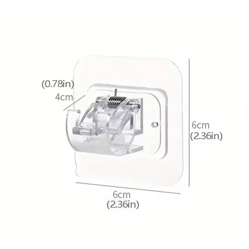 Suporte Cortina Varão Dupla Face adesivo 4pçs