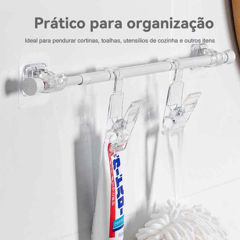 Suporte Cortina Varão Dupla Face adesivo 4pçs