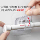 Suporte Cortina Varão Dupla Face adesivo 4pçs