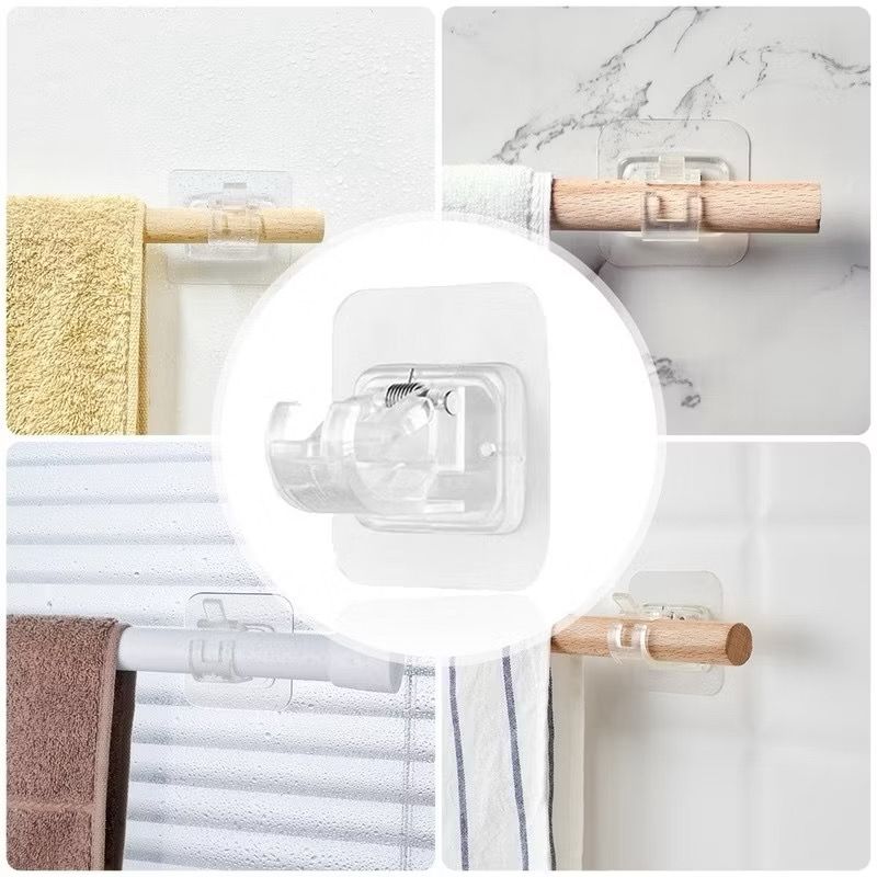 Suporte Cortina Varão Dupla Face adesivo 4pçs