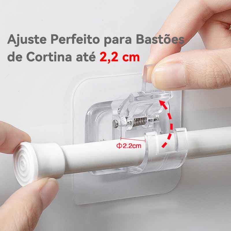 Suporte Cortina Varão Dupla Face adesivo 4pçs