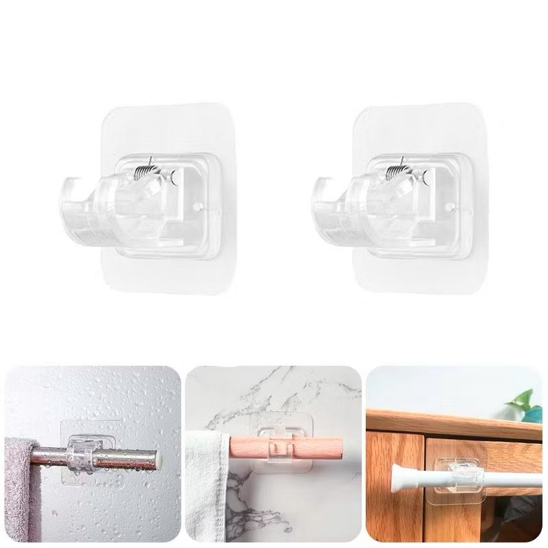 Suporte Cortina Varão Dupla Face adesivo 4pçs