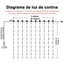 Cortina 300 Led 3x3 Metros -FRETE GRÁTIS