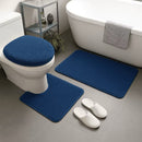 Tapete para Banheiro 3 Peças Pelúcia Algodão Macio Antiderrapante Rosa Preto Marfim Branco Cinza