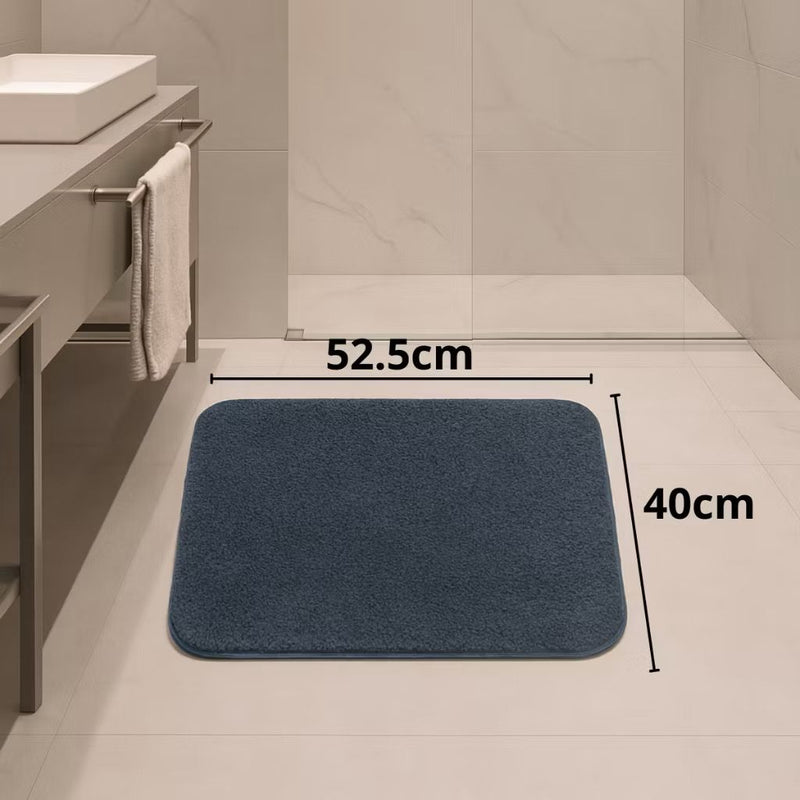 Tapete para Banheiro 3 Peças Pelúcia Algodão Macio Antiderrapante Rosa Preto Marfim Branco Cinza