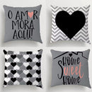 Kit Com 04 Capas Para Almofadas Decorativas Ideal Para Decoração de Quarto e Sala com Zíper