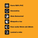 Cortina Blackout Para Quarto Sala Cozinha PVC Corta 100% Luz 2,80 Largura X 2,30 Altura Grande