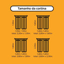 Cortina Blackout Para Quarto Sala Cozinha PVC Corta 100% Luz 2,80 Largura X 2,30 Altura Grande