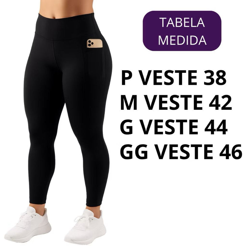Calça Legging com Bolso lateral - FRETE GRÁTIS!